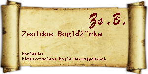 Zsoldos Boglárka névjegykártya
